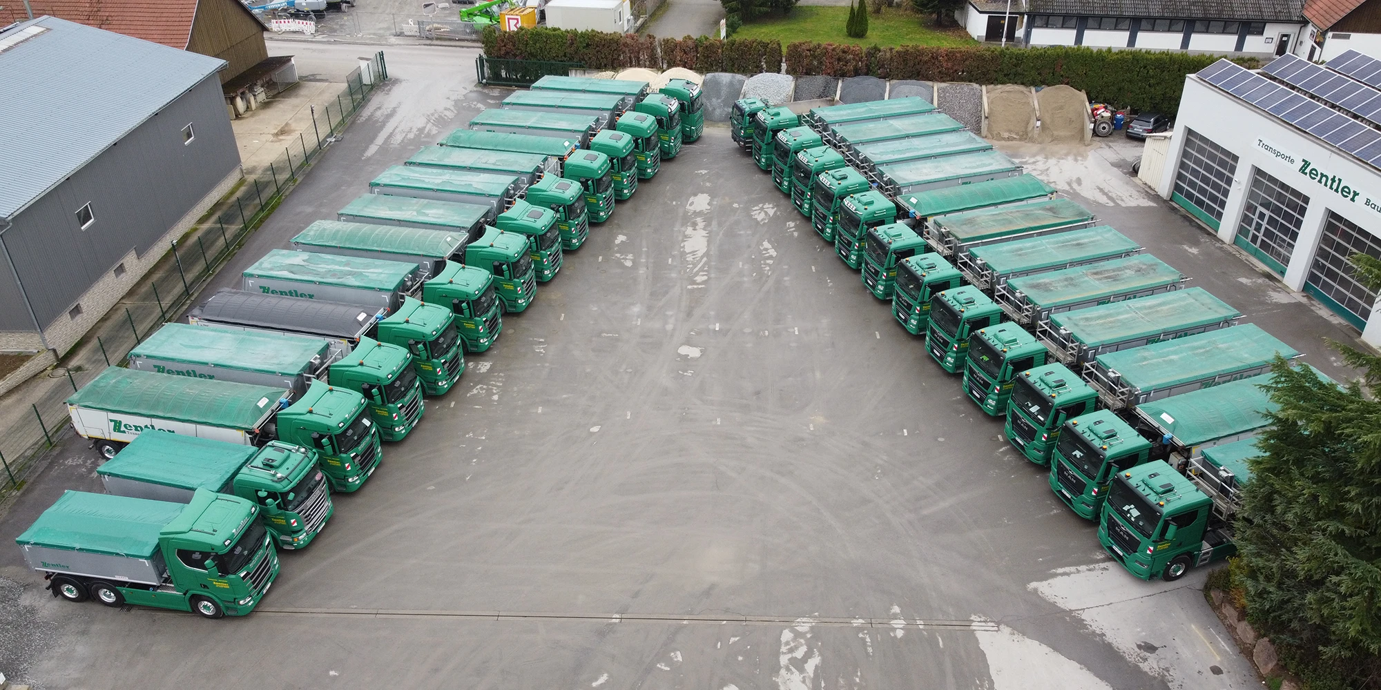 Der Fuhrpark von Zentler Transporte und Baustoffe